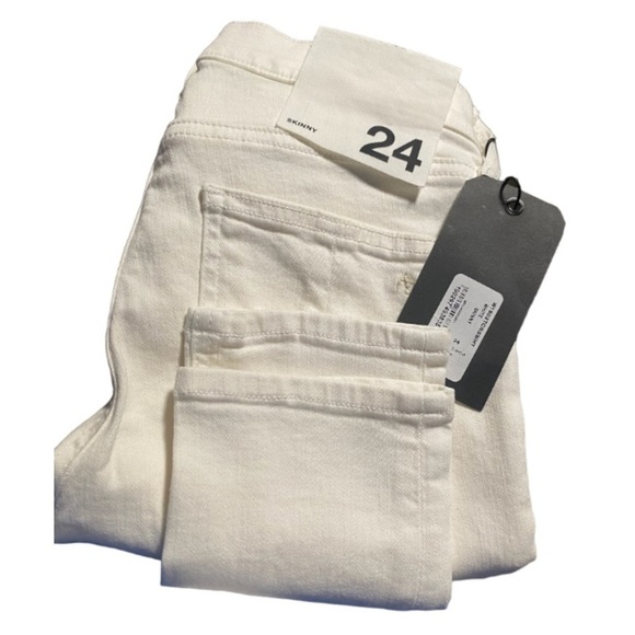 Rag and Bone Women's White Skinny Fit Stretch Denim Jeans Size 24 - Picture 1 of 9